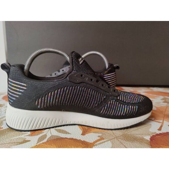 Skechers Bob Squad Women's Running Shoes Size 8 Trainers Black - Picture 2 of 6